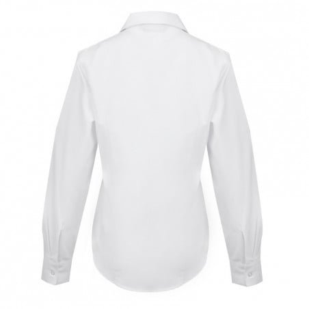Blusa Oxford con bolsillo manga larga Mujer - Imagen 2
