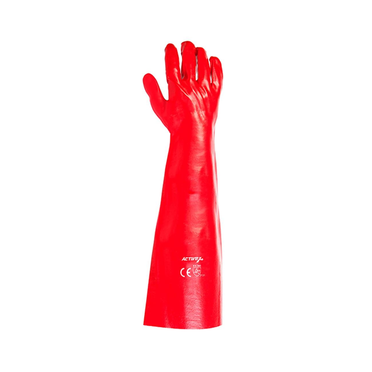 Guante PVC Rojo 18" 45cms
